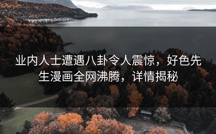 业内人士遭遇八卦令人震惊，好色先生漫画全网沸腾，详情揭秘